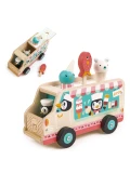 Drewniany samochód lodziarnia auto zabawka Tender Leaf Toys | Pan Piksel