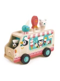 Drewniany samochód lodziarnia auto zabawka Tender Leaf Toys | Pan Piksel