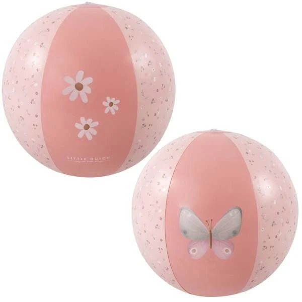 Piłka plażowa Little Pink Flowers 35 cm Little Dutch | Pan Piksel