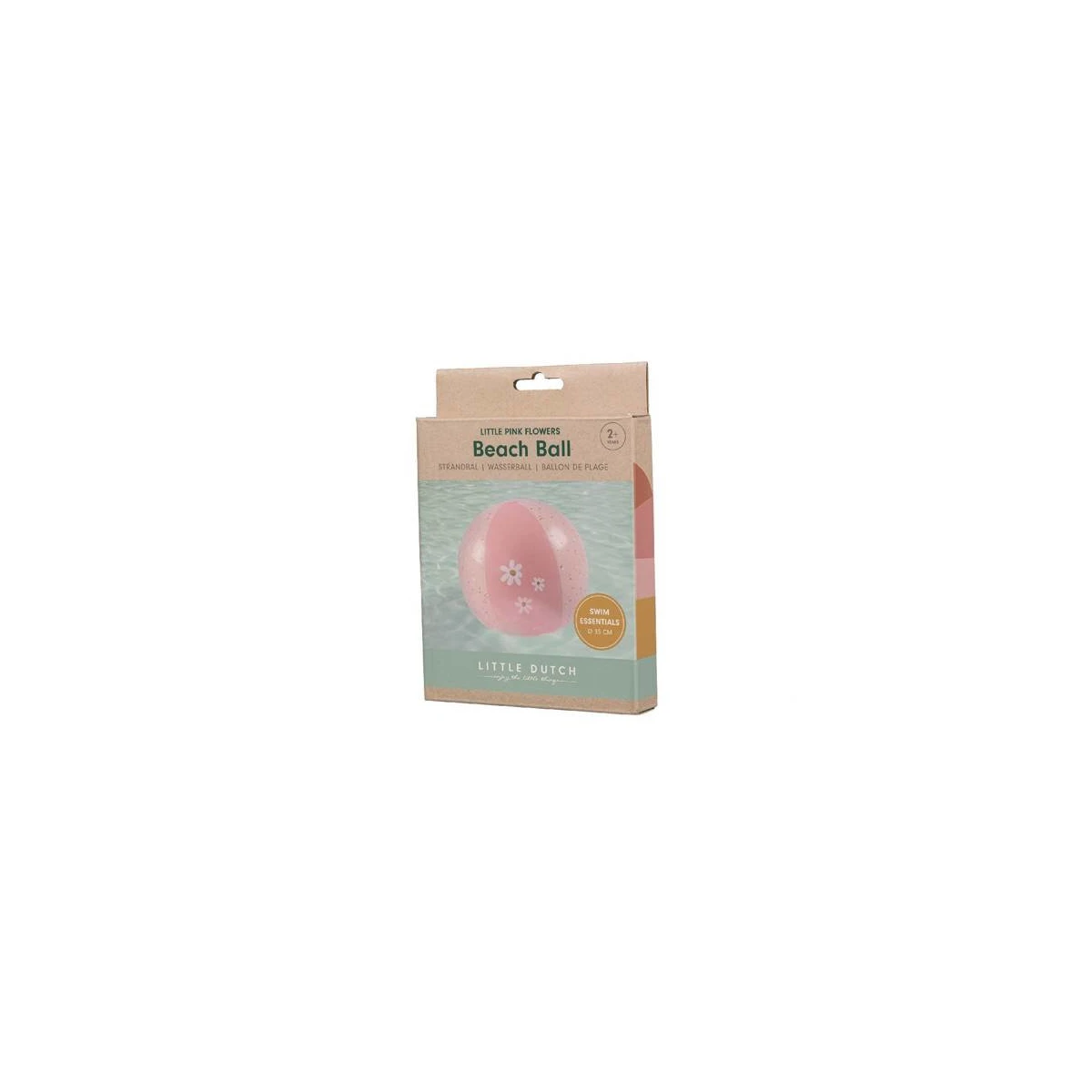 Piłka plażowa Little Pink Flowers 35 cm Little Dutch | Pan Piksel