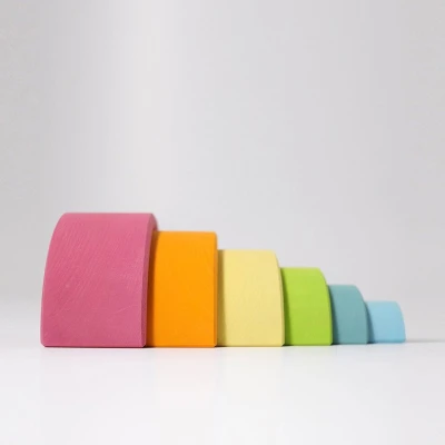 Tęcza 6-elementowa, pastelowa, 1+, Grimm's | Pan Piksel