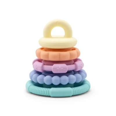 Silikonowy gryzak Mała Wieża, pastelowy, Jellystone Designs | Pan Piksel