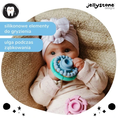 Silikonowy gryzak Mała Wieża, pastelowy, Jellystone Designs | Pan Piksel