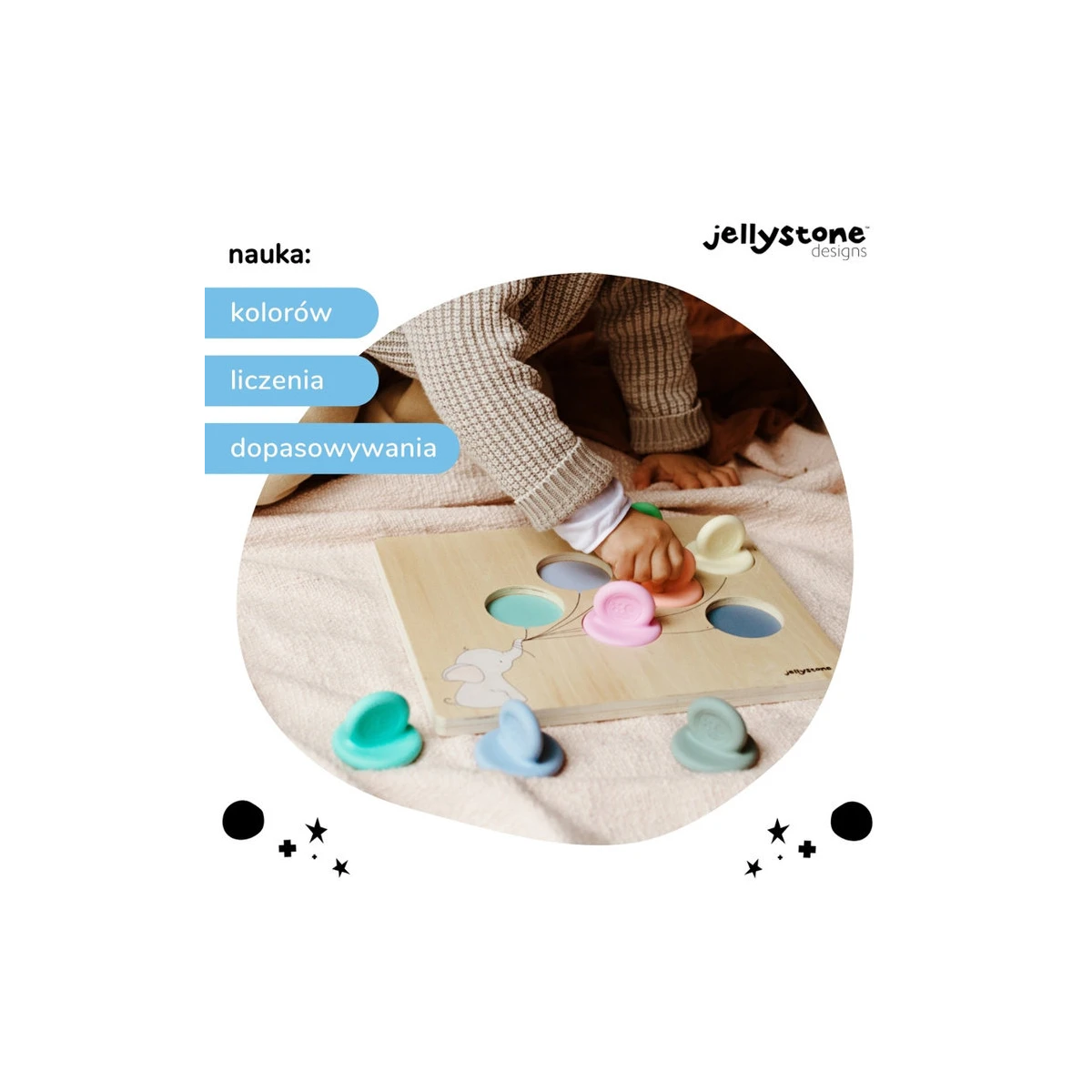 Balonowy Sorter, pastelowy, Jellystone Designs | Pan Piksel