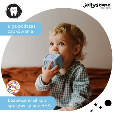 Kostki Edukacyjne, popielaty i śnieżnobiały, Jellystone Designs | Pan Piksel