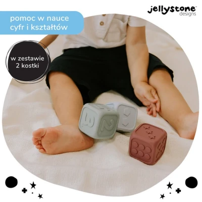 Kostki Edukacyjne, szałwia i jagoda, Jellystone Designs | Pan Piksel