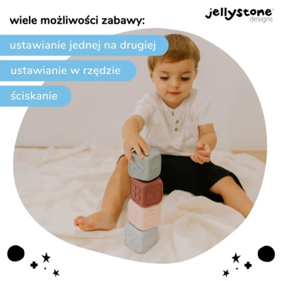 Kostki Edukacyjne, szałwia i jagoda, Jellystone Designs | Pan Piksel
