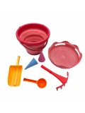 Zestaw zabawek do piaskownicy, 7 szt., koralowy, compacToys | Pan Piksel