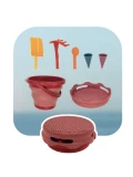Zestaw zabawek do piaskownicy, 7 szt., koralowy, compacToys | Pan Piksel