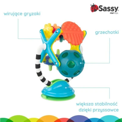 Diabelski młyn, zabawka sensoryczna, 6 m+, Sassy | Pan Piksel