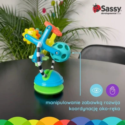 Diabelski młyn, zabawka sensoryczna, 6 m+, Sassy | Pan Piksel