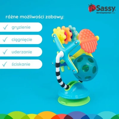 Diabelski młyn, zabawka sensoryczna, 6 m+, Sassy | Pan Piksel