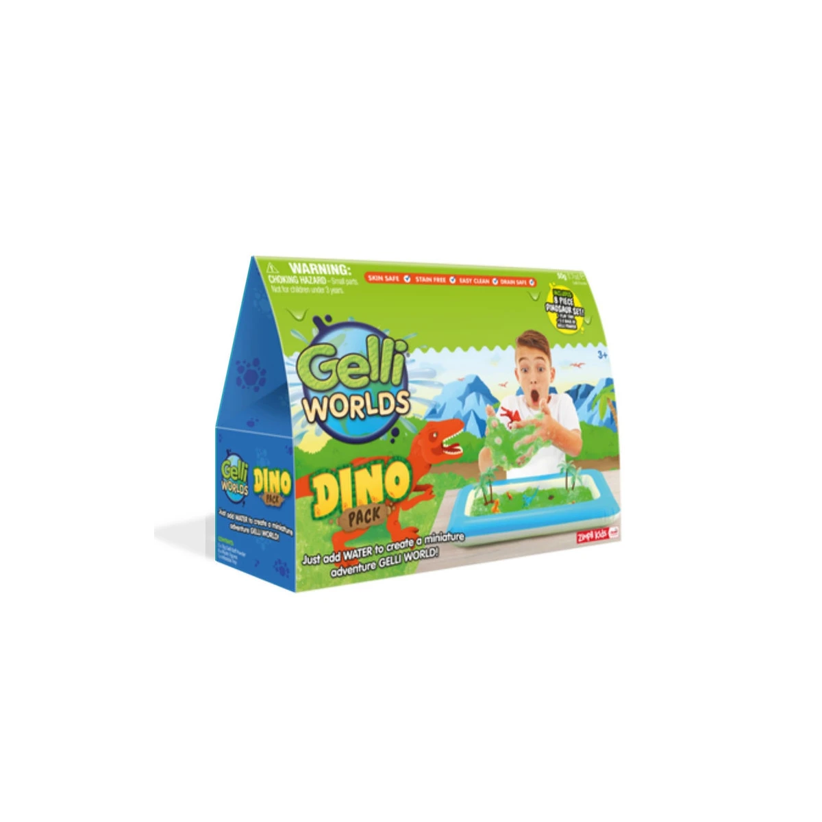 Zestaw do tworzenia gelli z figurkami i tacą Gelli Worlds Dino Pack 3+, Zimpli Kids | Pan Piksel