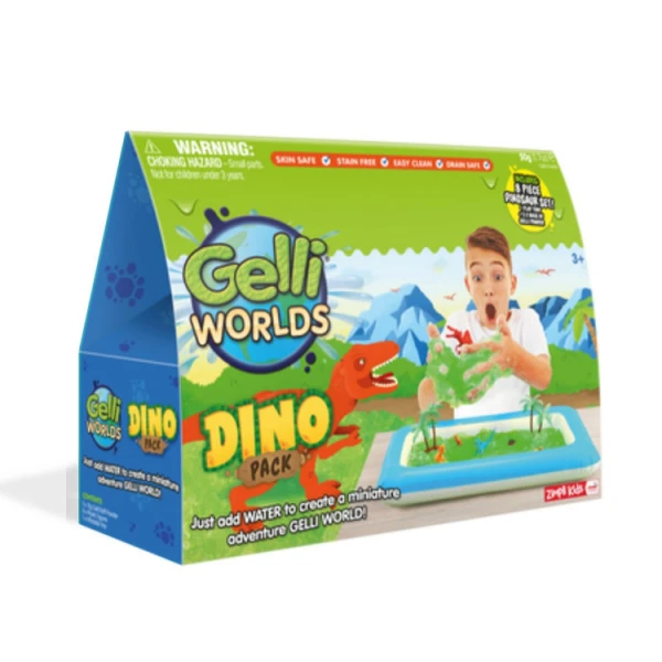 Zestaw do tworzenia gelli z figurkami i tacą Gelli Worlds Dino Pack 3+, Zimpli Kids | Pan Piksel