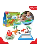 Zestaw do tworzenia gelli z figurkami i tacą Gelli Worlds Dino Pack 3+, Zimpli Kids | Pan Piksel