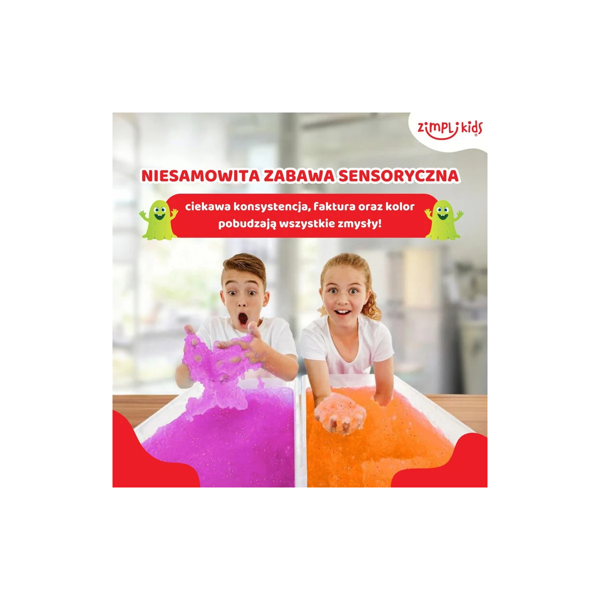 Zestaw do tworzenia gelli z figurkami i tacą Gelli Worlds Dino Pack 3+, Zimpli Kids | Pan Piksel