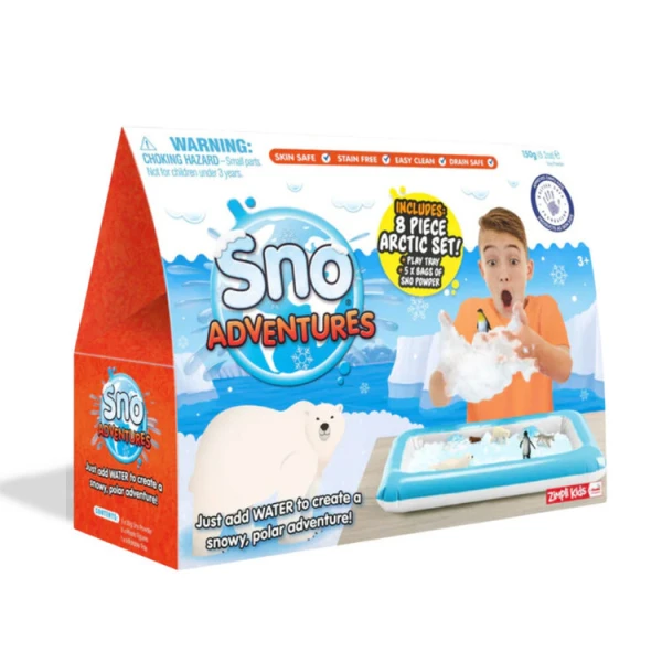 Zestaw do tworzenia śniegu z figurkami i tacą Sno World Arctic Adventure 3+, Zimpli Kids | Pan Piksel