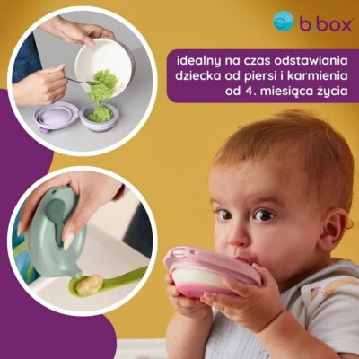 Miseczka z pokrywką fill+feed błękit, b.box | Pan Piksel