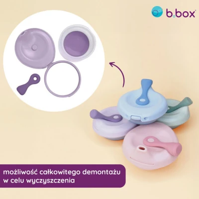 Miseczka z pokrywką fill+feed piwonia, b.box | Pan Piksel