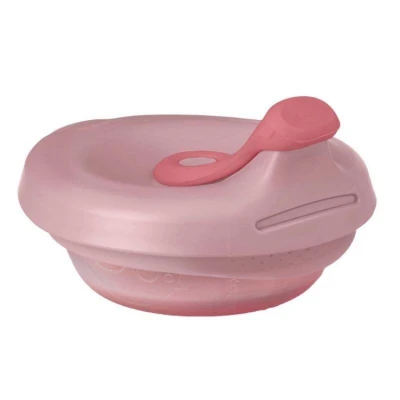 Miseczka z pokrywką fill+feed róż, b.box | Pan Piksel