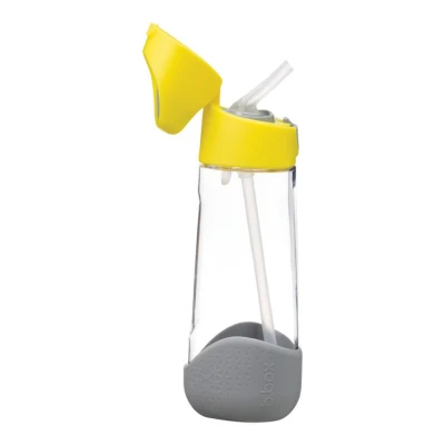 Butelka na wodę tritanowa ze słomką 600ml Lemon Sherbet b.box | Pan Piksel