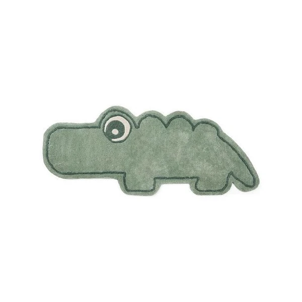 Done by Deer Dywan dla Dziecka Croco Green | Pan Piksel