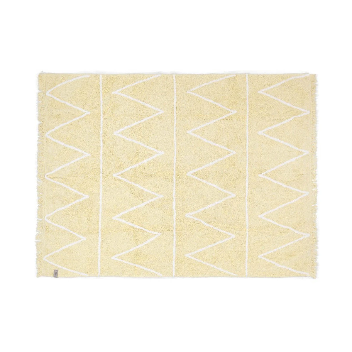 Lorena Canals Dywan bawełniany Hippy Yellow 120 x 160 cm | Pan Piksel