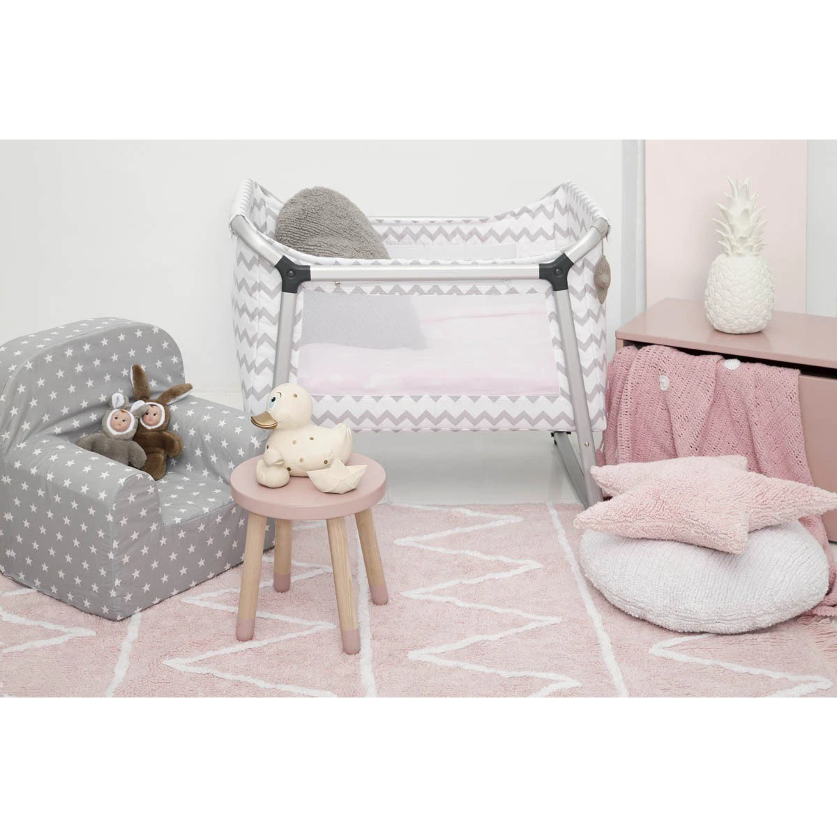 Lorena Canals Dywan bawełniany Hippy Soft Pink 120 x 160 cm | Pan Piksel
