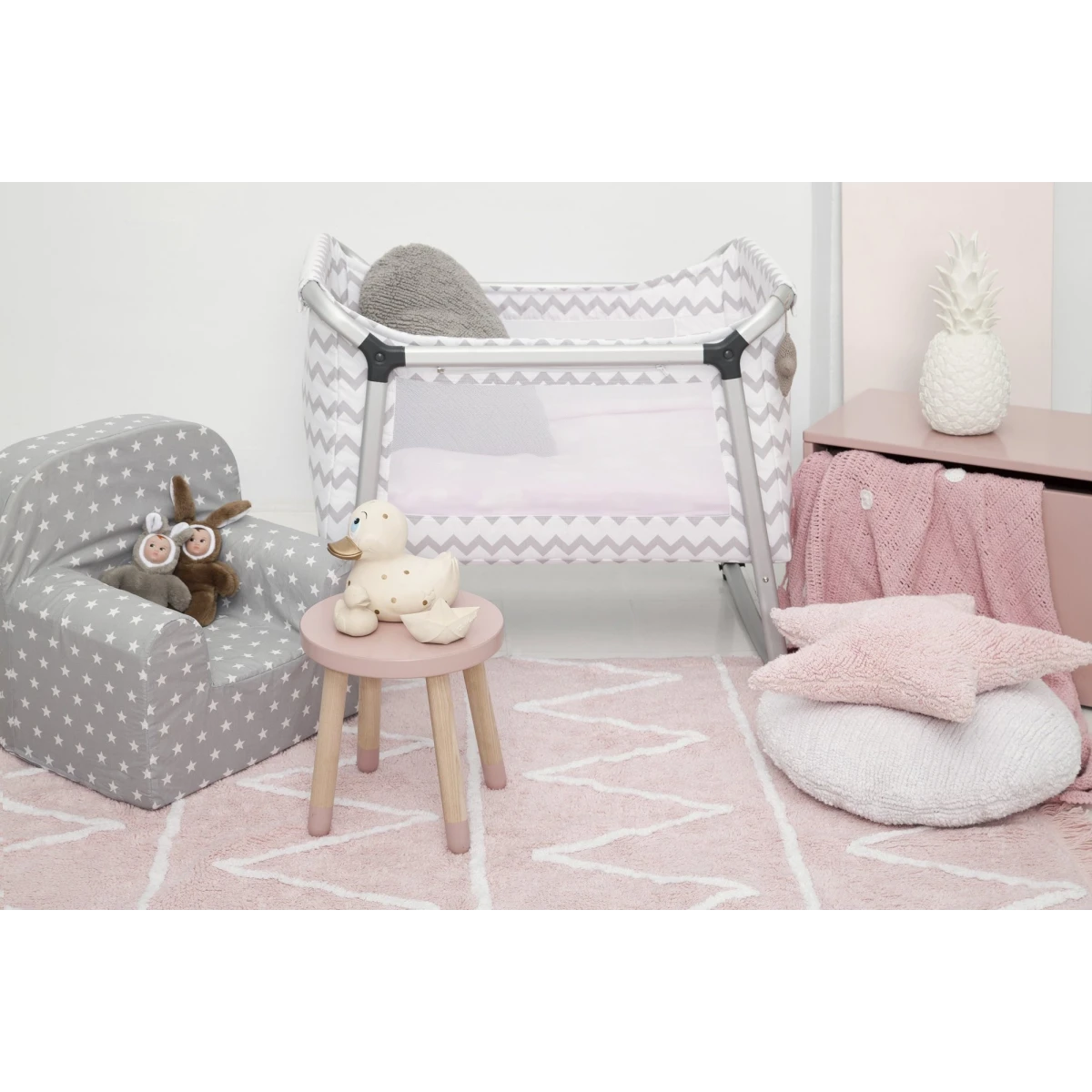 Lorena Canals Dywan bawełniany Hippy Soft Pink 120 x 160 cm | Pan Piksel