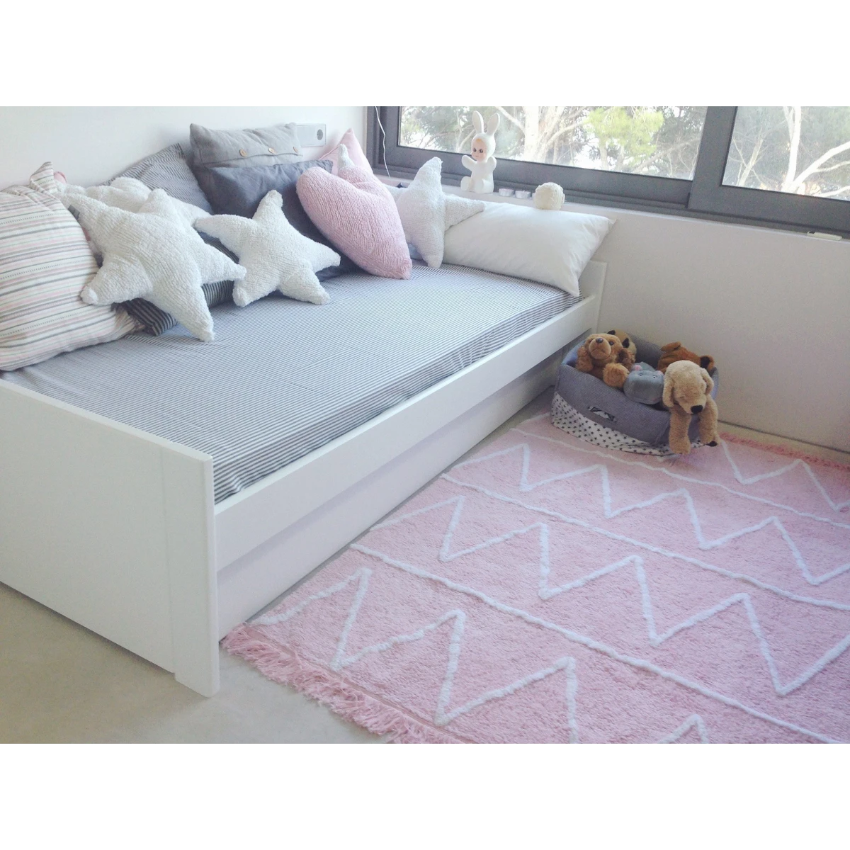 Lorena Canals Dywan bawełniany Hippy Soft Pink 120 x 160 cm | Pan Piksel