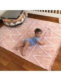 Lorena Canals Dywan bawełniany Hippy Soft Pink 120 x 160 cm | Pan Piksel