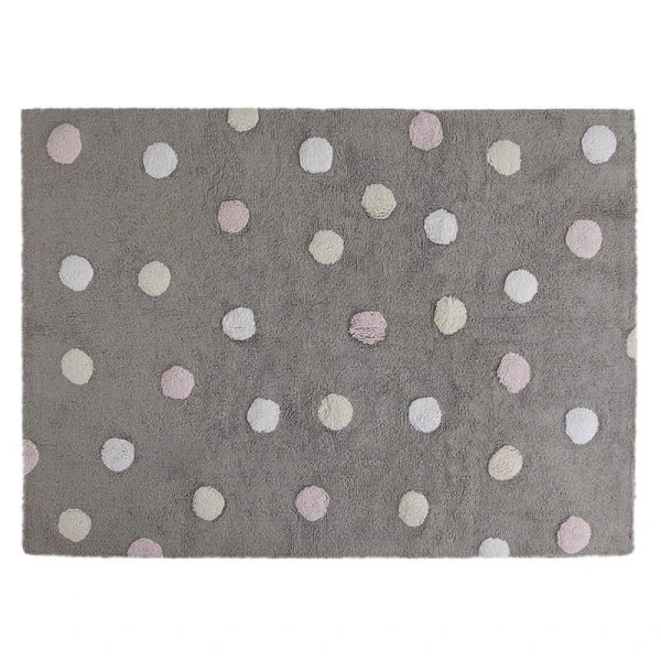 Dywan bawełniany Topos Tricolor Grey Pink 120x160 cm | Pan Piksel