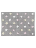 Lorena Canals Dywan bawełniany Tricolor Star Gris/Rosa 120 x 160 cm | Pan Piksel
