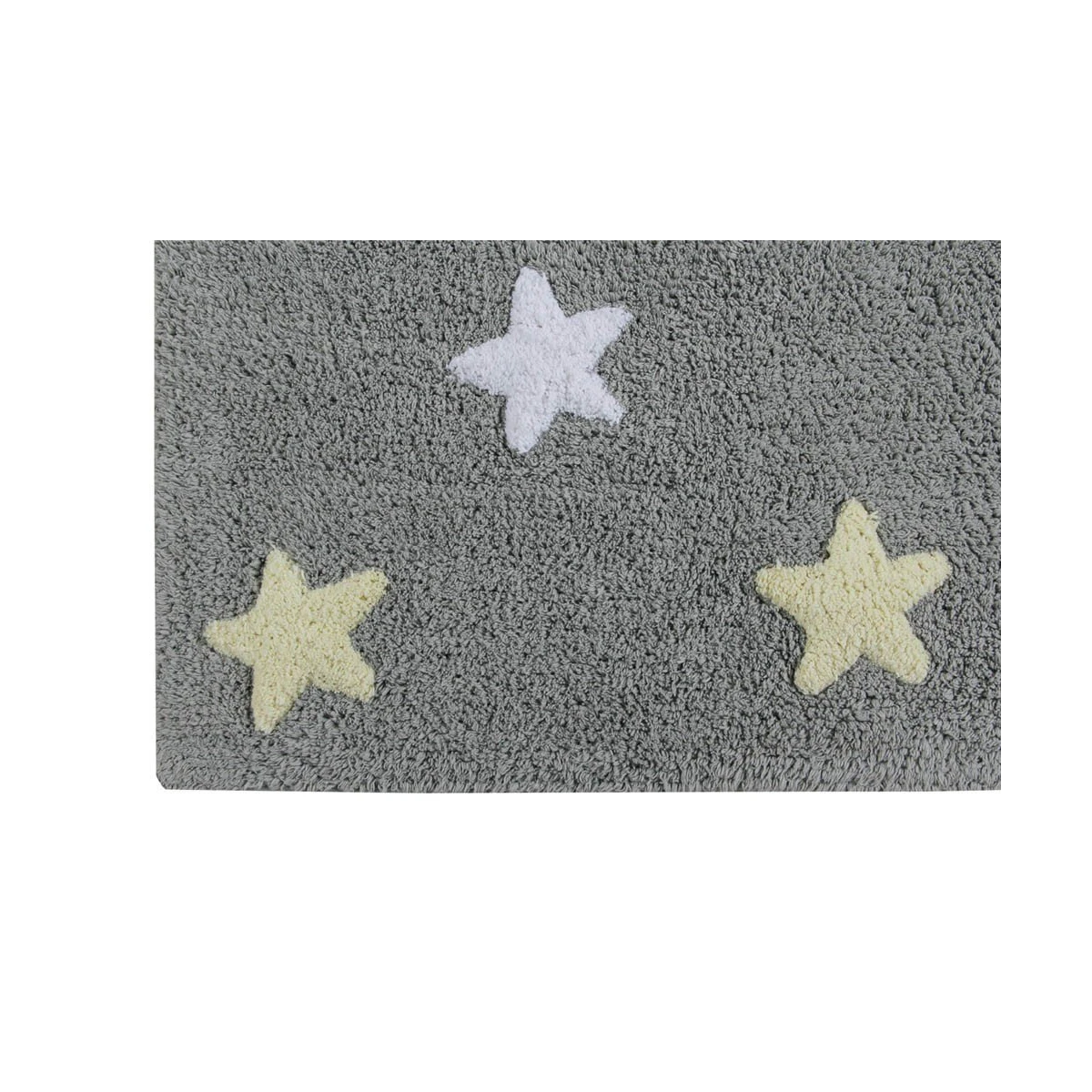 Lorena Canals Dywan bawełniany Tricolor Star Gris/Azul 120 x 160 cm | Pan Piksel