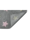 Lorena Canals Dywan bawełniany Tricolor Star Gris/Azul 120 x 160 cm | Pan Piksel