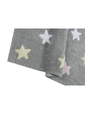 Lorena Canals Dywan bawełniany Tricolor Star Gris/Azul 120 x 160 cm | Pan Piksel