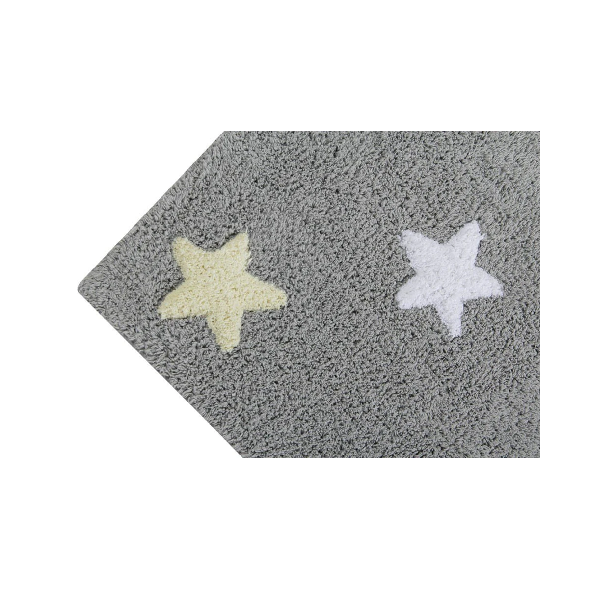 Lorena Canals Dywan bawełniany Tricolor Star Gris/Azul 120 x 160 cm | Pan Piksel