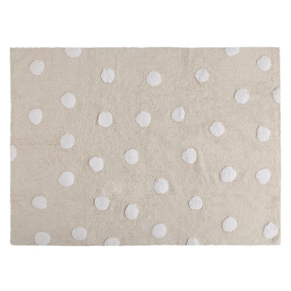 Lorena Canals Dywan bawełniany Topos Crema/Beige 120 x 160 cm | Pan Piksel