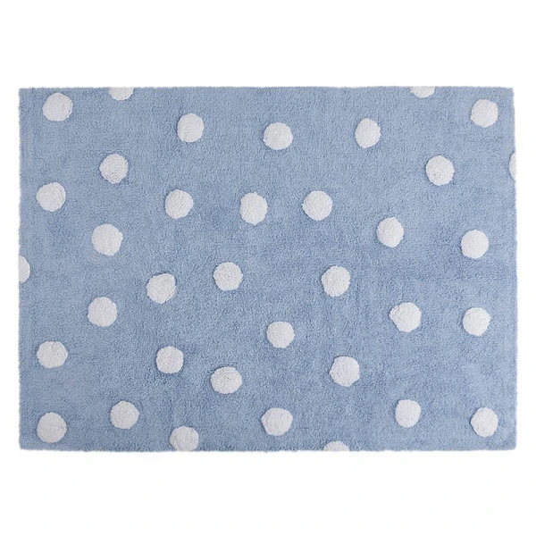 Lorena Canals Dywan bawełniany Topos Azul/Blue 120 x 160 cm | Pan Piksel