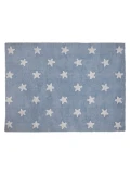 Lorena Canals Dywan bawełniany Blue Stars White 120 x 160 cm | Pan Piksel