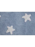 Lorena Canals Dywan bawełniany Blue Stars White 120 x 160 cm | Pan Piksel