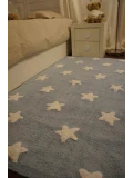Lorena Canals Dywan bawełniany Blue Stars White 120 x 160 cm | Pan Piksel