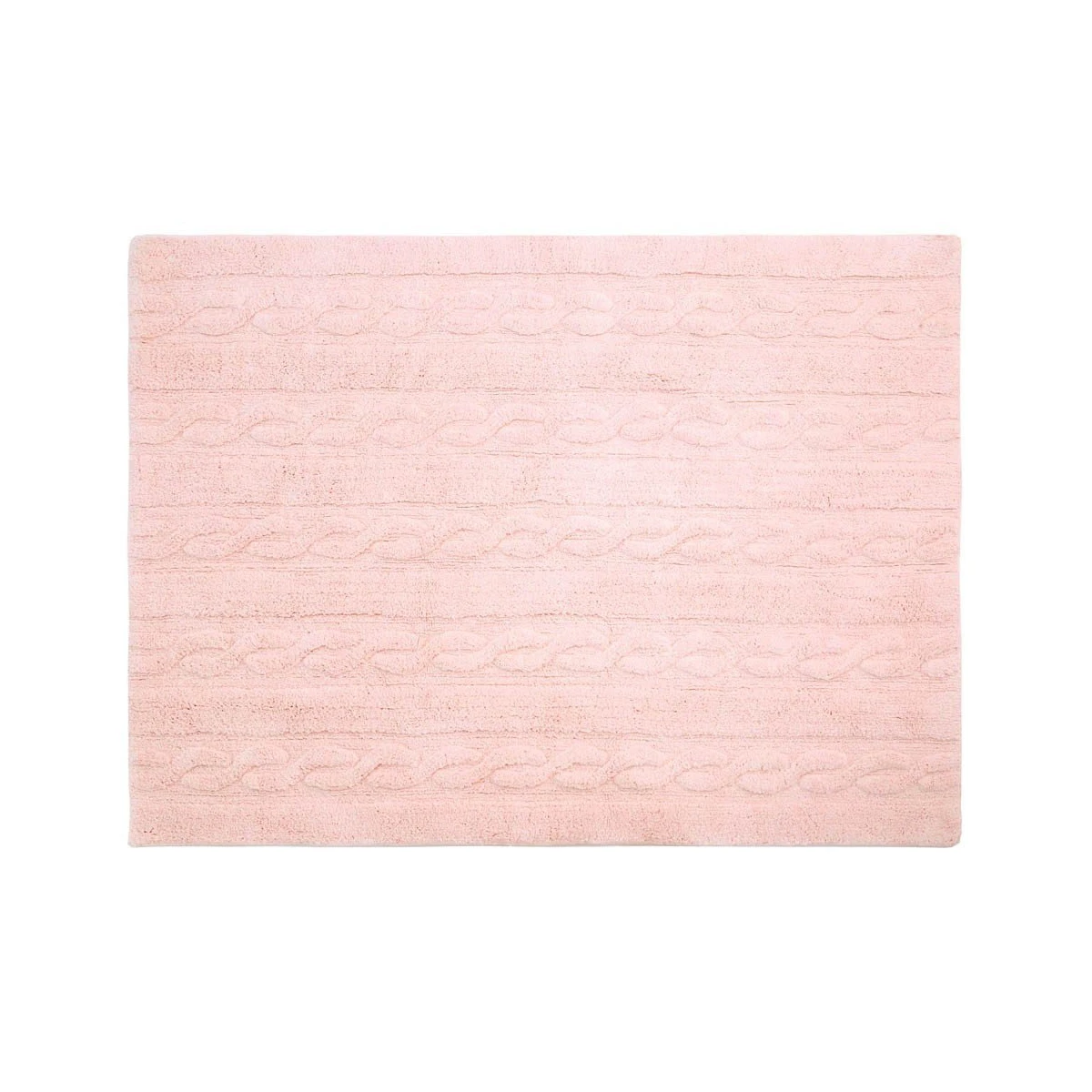 Lorena Canals Dywan bawełniany Trenzas Soft Pink 120 x 160 cm | Pan Piksel