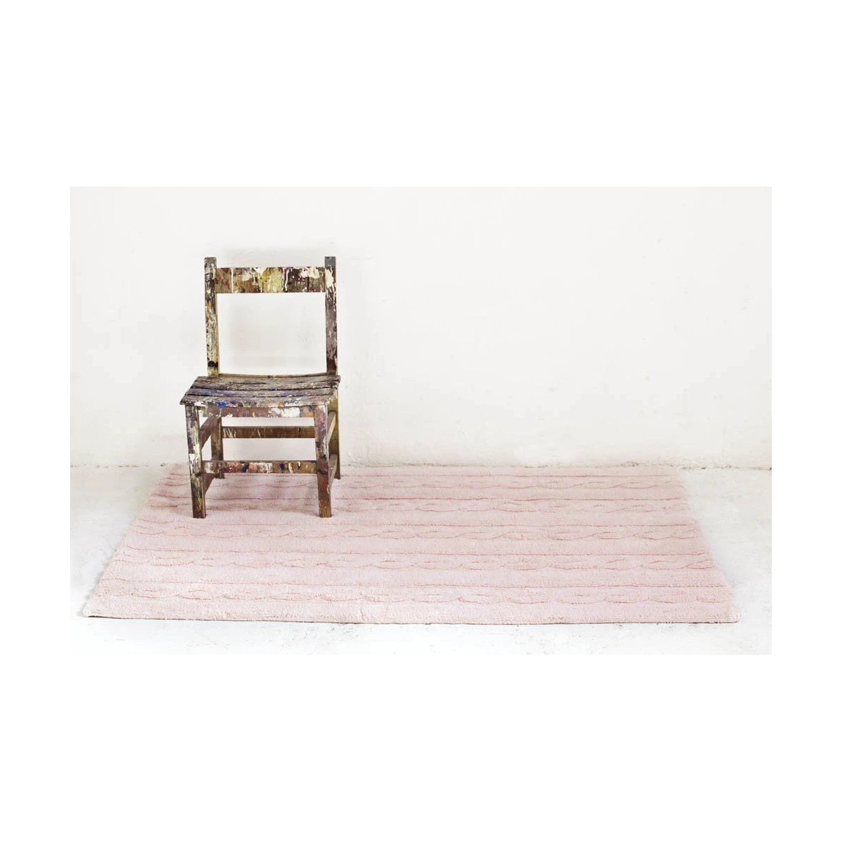 Lorena Canals Dywan bawełniany Trenzas Soft Pink 120 x 160 cm | Pan Piksel