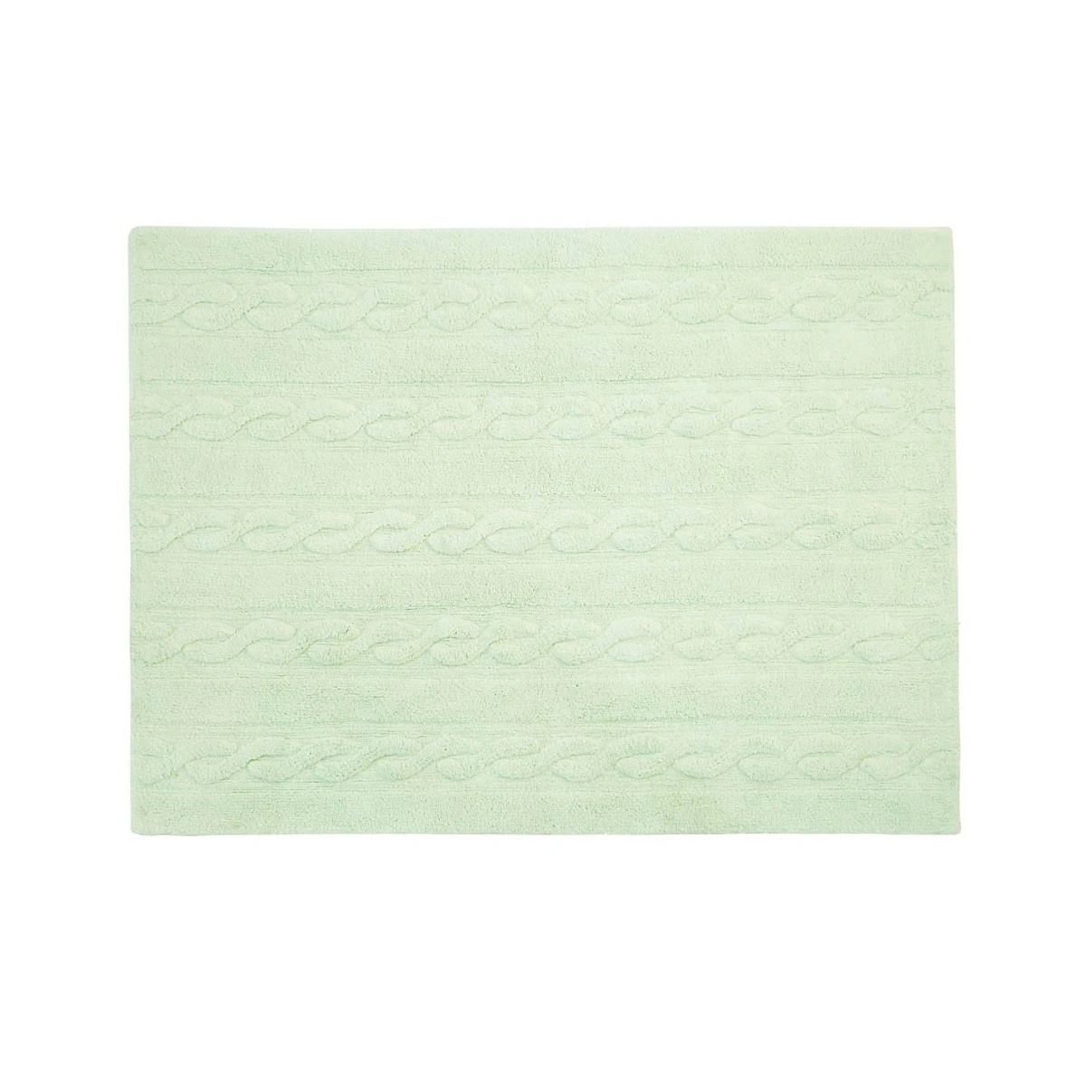 Lorena Canals Dywan bawełniany Trenzas Soft Mint 120 x 160 cm | Pan Piksel