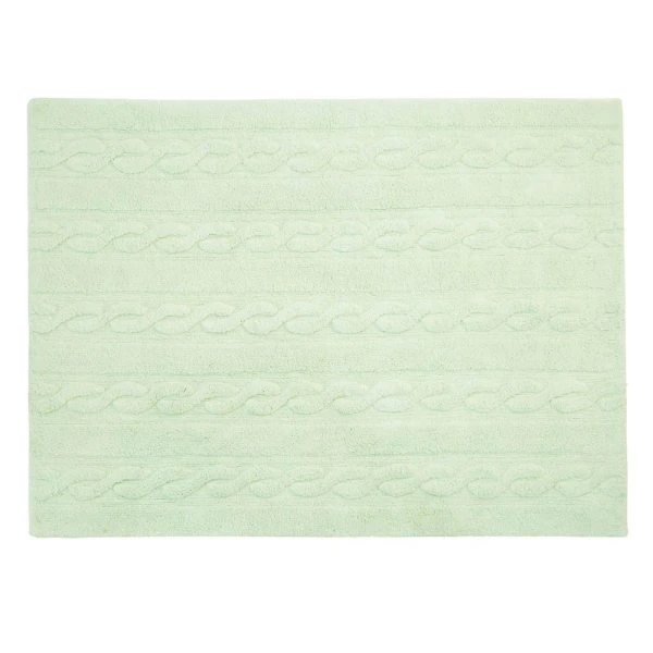 Lorena Canals Dywan bawełniany Trenzas Soft Mint 120 x 160 cm | Pan Piksel