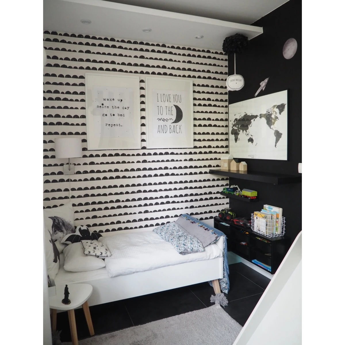 Lorena Canals Dywan bawełniany Degrade Dark Grey-Grey 120 x 160 cm | Pan Piksel