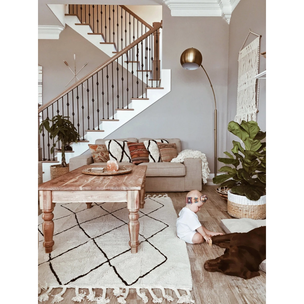 Lorena Canals Dywan bawełniany Bereber Beige 140 x 200 cm | Pan Piksel