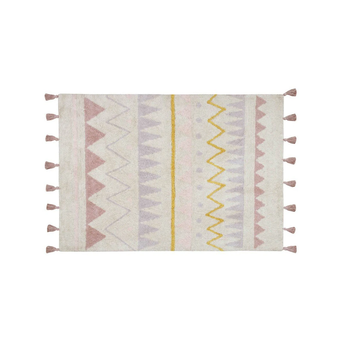 Lorena Canals Dywan bawełniany Azteca Natural Vintage Nude 120 x 160 cm | Pan Piksel