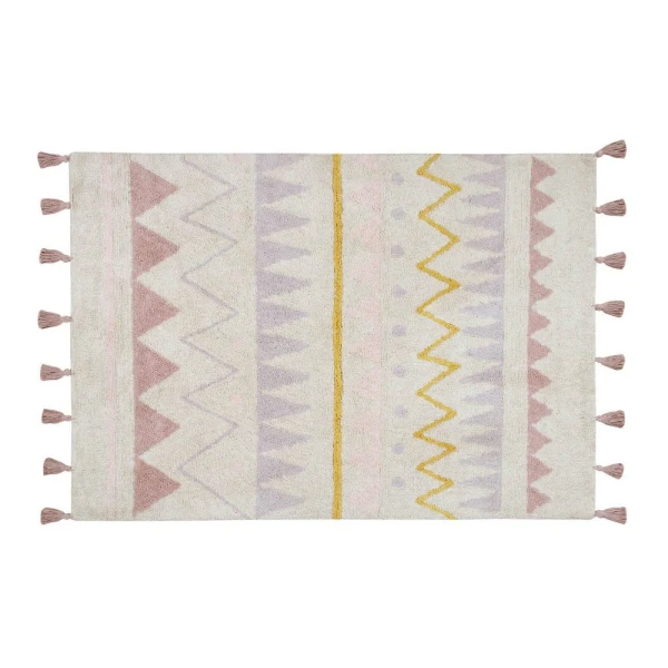 Lorena Canals Dywan bawełniany Azteca Natural Vintage Nude 120 x 160 cm | Pan Piksel